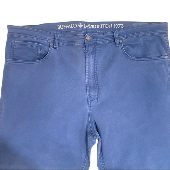 Men’s Buffalo David Bitton navy stretch cotton slim straight pants jean 44 x 30 - Picture 5 of 13